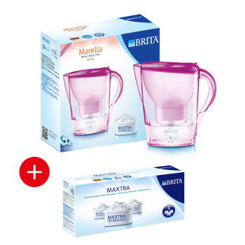 碧然德Marella 2.4L郁金香粉凈水壺 高效凈水，呵護家庭健康